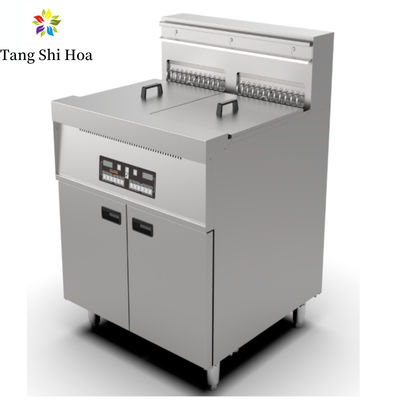 Friteuse électrique de micro-ordinateur de l'acier inoxydable 28L+14L+14L avec 3 paniers du réservoir 4